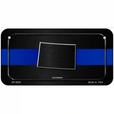 Colorado Thin Blue Line Metal Novelty License Plate 6" x 3" (BP)