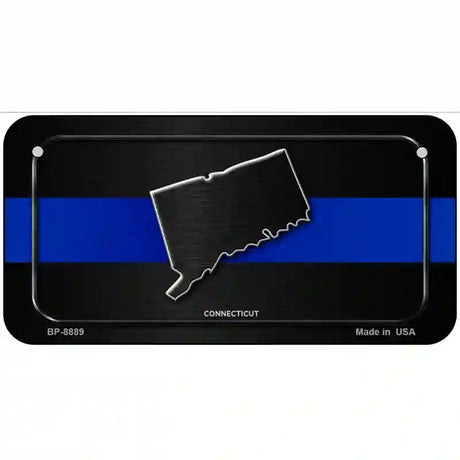 Connecticut Thin Blue Line Metal Novelty License Plate 6" x 3" (BP)