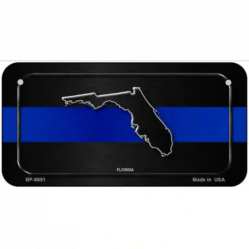 Florida Thin Blue Line Metal Novelty License Plate 6" x 3" (BP)