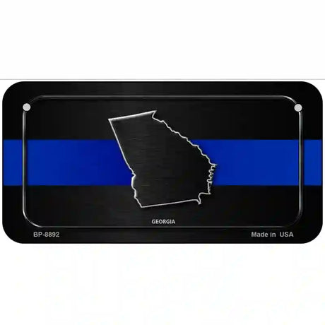 Georgia Thin Blue Line Metal Novelty License Plate 6" x 3" (BP)