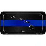 Hawaii Thin Blue Line Metal Novelty License Plate 6" x 3" (BP)