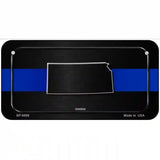 Kansas Thin Blue Line Metal Novelty License Plate 6" x 3" (BP)