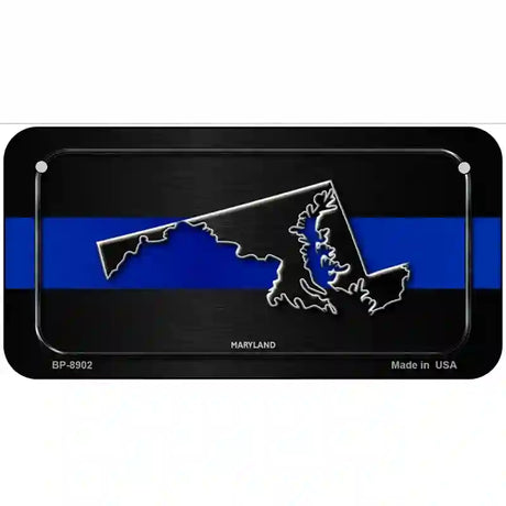 Maryland Thin Blue Line Metal Novelty License Plate 6" x 3" (BP)