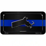 Massachusetts Thin Blue Line Metal Novelty License Plate 6" x 3" (BP)