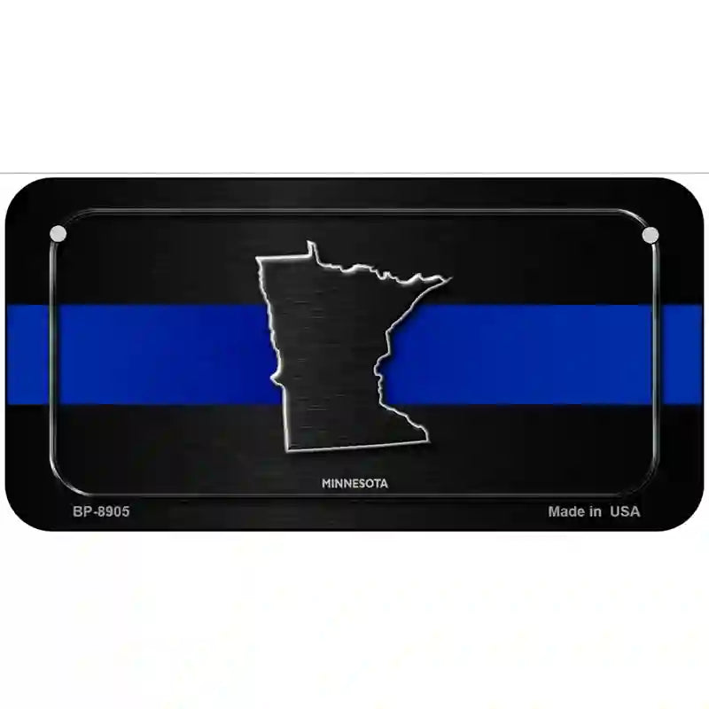 Minnesota Thin Blue Line Metal Novelty License Plate 6" x 3" (BP)