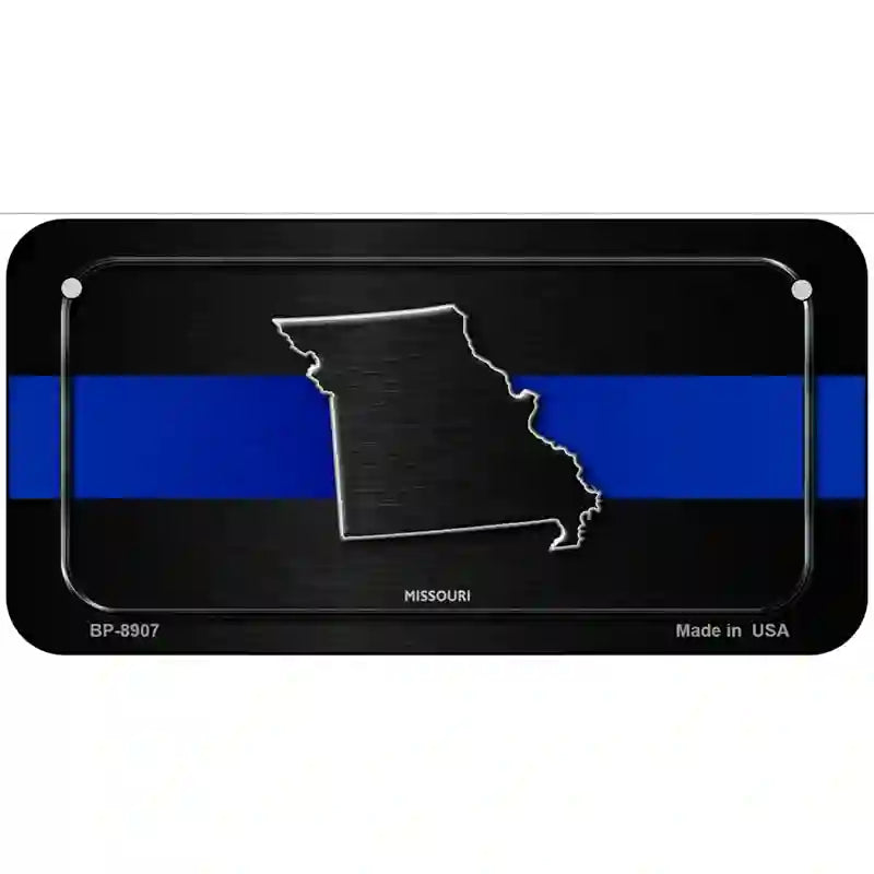 Missouri Thin Blue Line Metal Novelty License Plate 6" x 3" (BP)