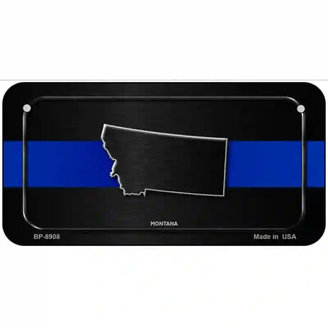 Montana Thin Blue Line Metal Novelty License Plate 6" x 3" (BP)