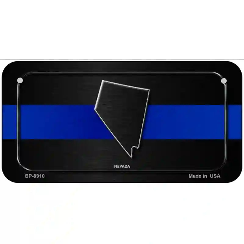 Nevada Thin Blue Line Metal Novelty License Plate 6" x 3" (BP)