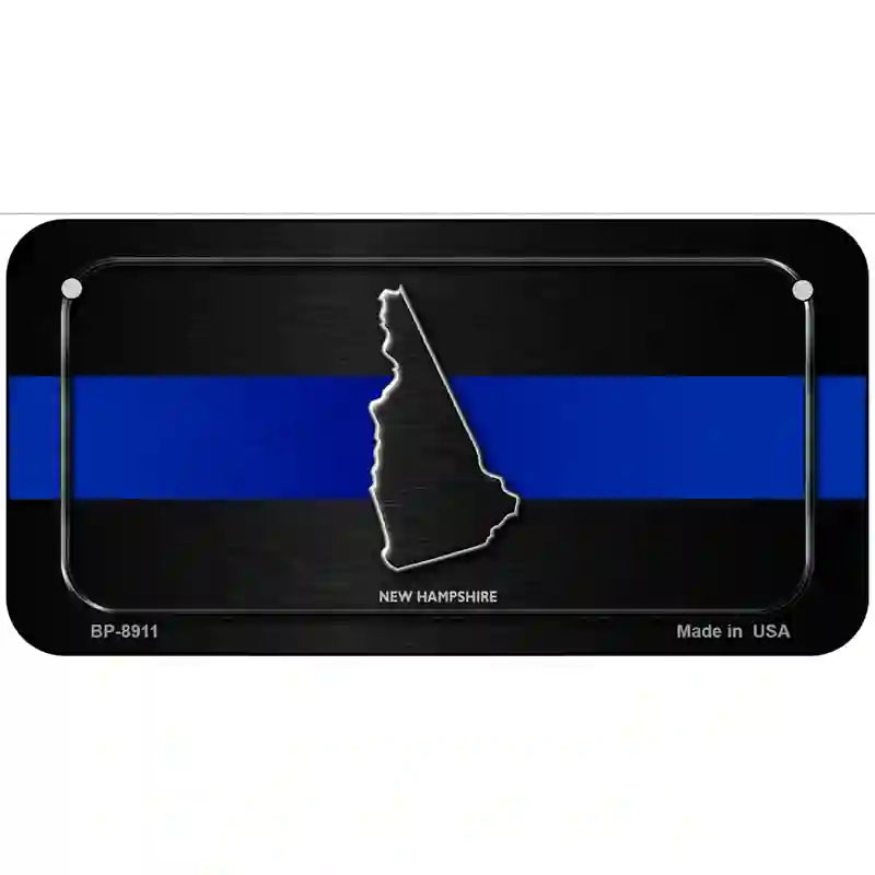 New Hampshire Thin Blue Line Metal Novelty License Plate 6" x 3" (BP)