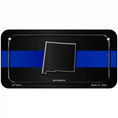 New Mexico Thin Blue Line Metal Novelty License Plate 6" x 3" (BP)