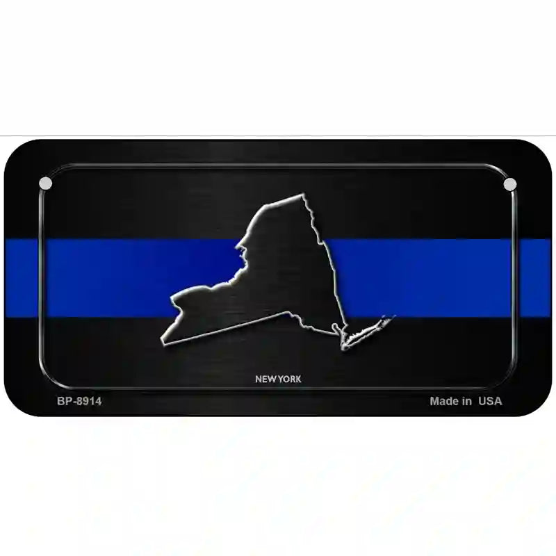 New York Thin Blue Line Metal Novelty License Plate 6" x 3" (BP)