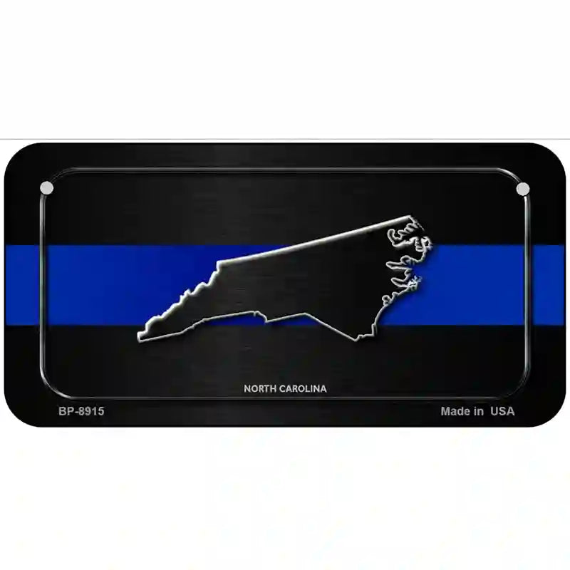 North Carolina Thin Blue Line Metal Novelty License Plate 6" x 3" (BP)