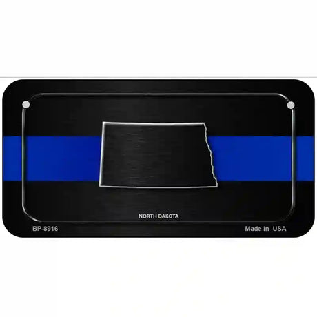 North Dakota Thin Blue Line Metal Novelty License Plate 6" x 3" (BP)