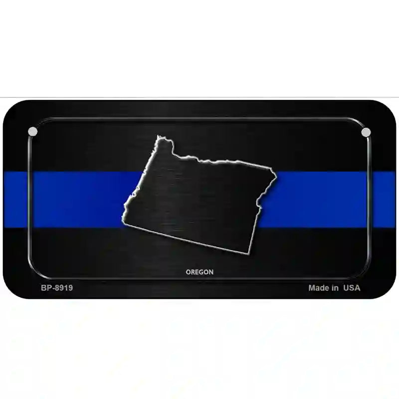 Oregon Thin Blue Line Metal Novelty License Plate 6" x 3" (BP)