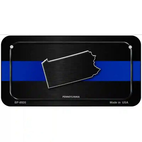 Pennsylvania Thin Blue Line Metal Novelty License Plate 6" x 3" (BP)