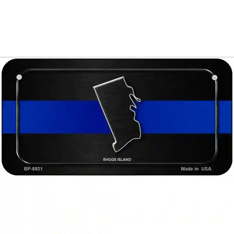 Rhode Island Thin Blue Line Metal Novelty License Plate 6" x 3" (BP)