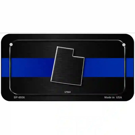 Utah Thin Blue Line Metal Novelty License Plate 6" x 3" (BP)