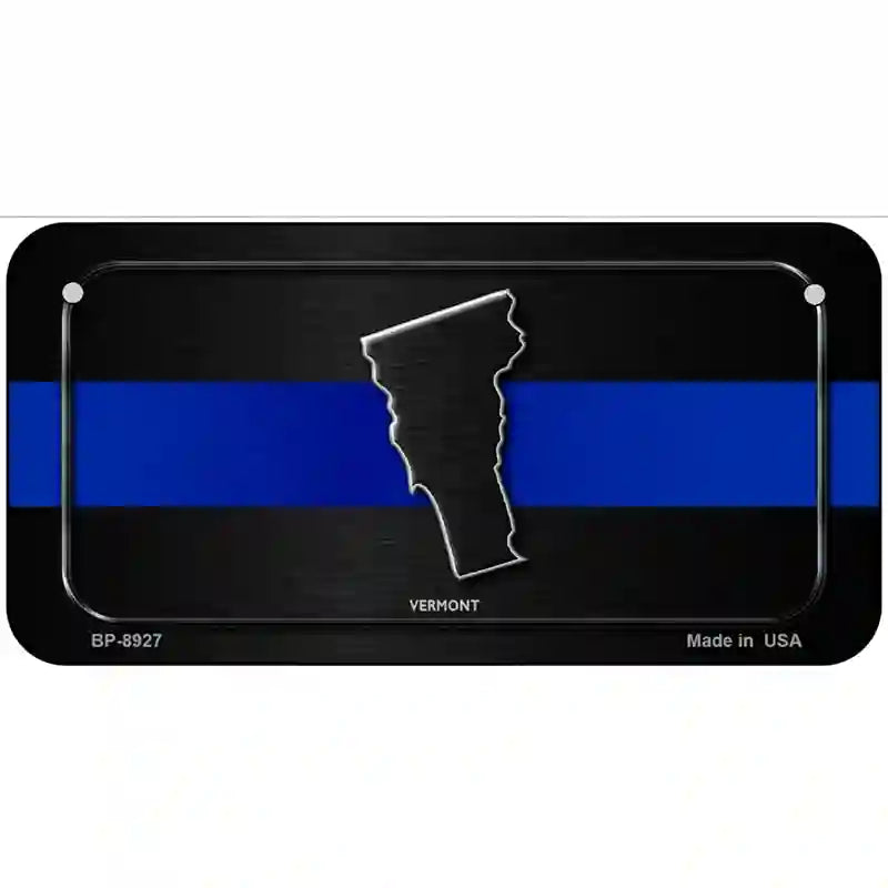 Vermont Thin Blue Line Metal Novelty License Plate 6" x 3" (BP)