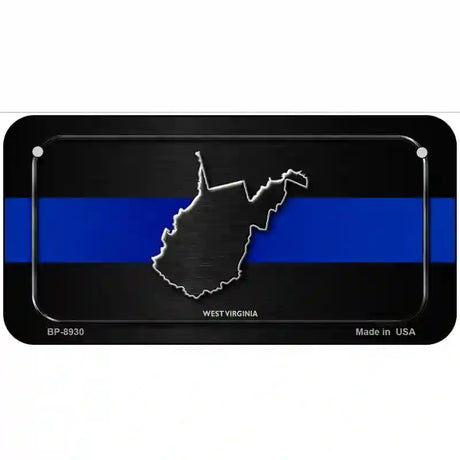 West Virginia Thin Blue Line Metal Novelty License Plate 6" x 3" (BP)