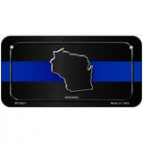 Wisconsin Thin Blue Line Metal Novelty License Plate 6" x 3" (BP)