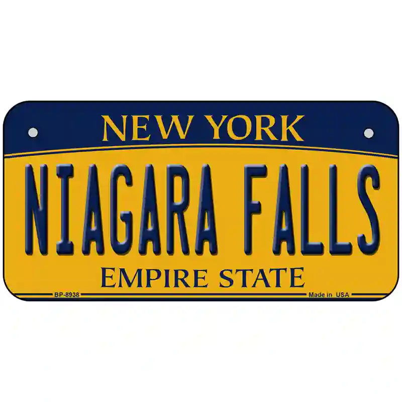 Niagara Falls New York Metal Novelty License Plate 6" x 3" (BP)