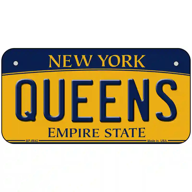 Queens New York Metal Novelty License Plate