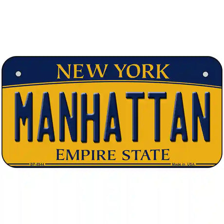 Manhattan New York Metal Novelty License Plate 6" x 3" (BP)