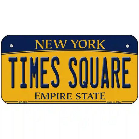 Times Square New York Metal Novelty License Plate 6" x 3" (BP)