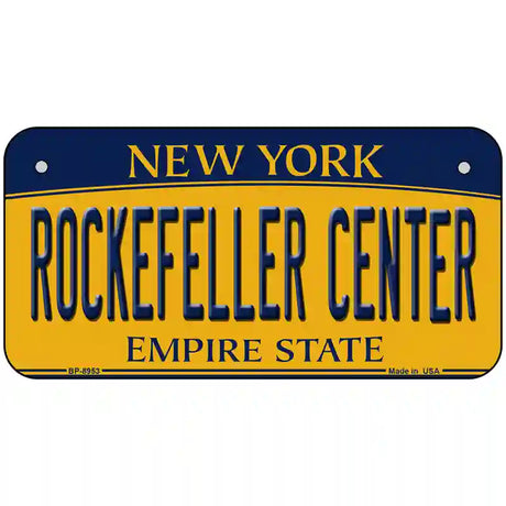 Rockefeller Center New York Metal Novelty License Plate 6" x 3" (BP)