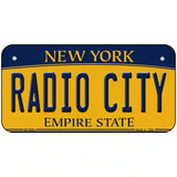 Radio City New York Metal Novelty License Plate 6" x 3" (BP)