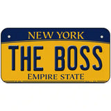 The Boss New York Metal Novelty License Plate 6" x 3" (BP)