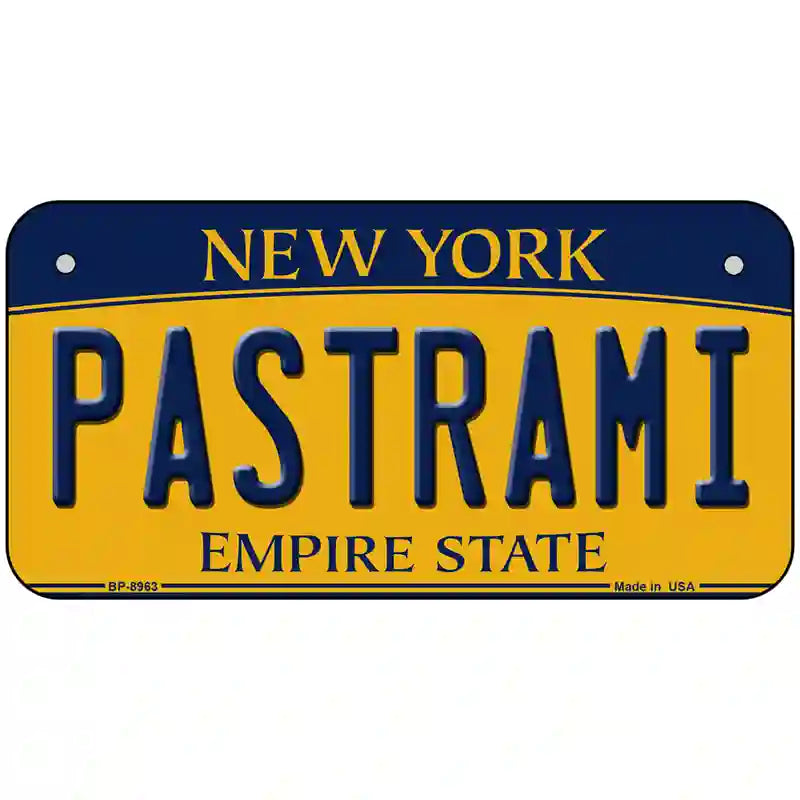 Pastrami New York Metal Novelty License Plate