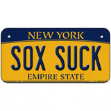 Sox Suck New York Metal Novelty License Plate 6" x 3" (BP)