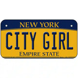 City Girl New York Metal Novelty License Plate 6" x 3" (BP)