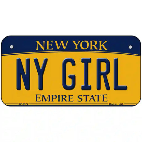 NY Girl New York Metal Novelty License Plate 6" x 3" (BP)