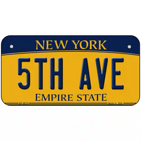 5th Ave New York Metal Novelty License Plate 6" x 3" (BP)