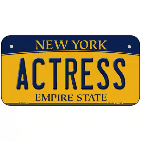 Actress New York Metal Novelty License Plate 6" x 3" (BP)