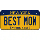 Best Mom New York Metal Novelty License Plate 6" x 3" (BP)