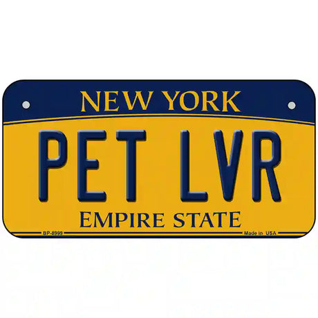 Pet Lvr New York Metal Novelty License Plate 6" x 3" (BP)