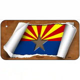 Arizona Flag Scroll Metal Novelty License Plate 6" x 3" (BP)