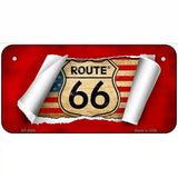 Route 66 Scroll Metal Novelty License Plate 6" x 3" (BP)