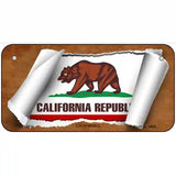 California Flag Scroll Metal Novelty License Plate 6" x 3" (BP)