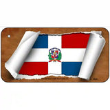 Dominican Republic Flag Scroll Metal Novelty License Plate