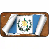 Guatemala Flag Scroll Metal Novelty License Plate 6" x 3" (BP)