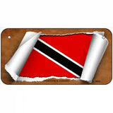 Trinidad & Tobago Flag Scroll Metal Novelty License Plate 6" x 3" (BP)