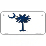 South Carolina Inverted Flag Metal Novelty License Plate 6" x 3" (BP)