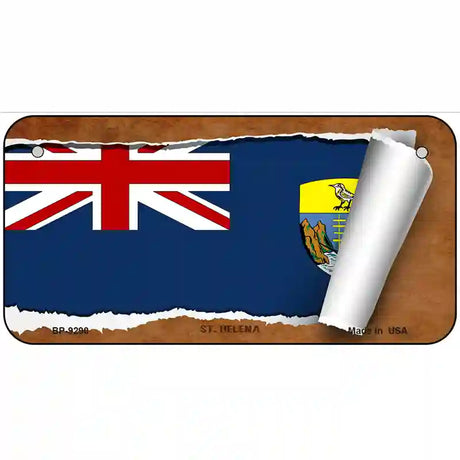 St Helena Flag Scroll Metal Novelty License Plate 6" x 3" (BP)