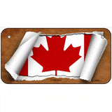 Canada Flag Scroll Metal Novelty License Plate 6" x 3" (BP)