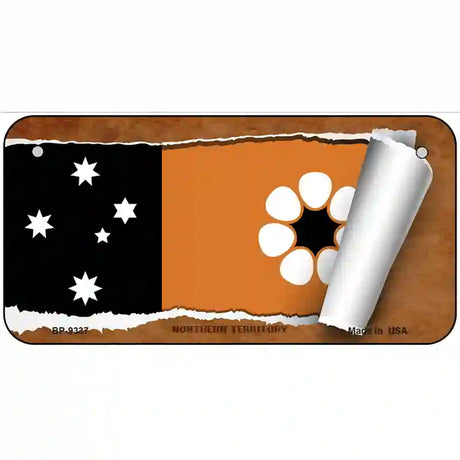 Northern Territory Flag Scroll Metal Novelty License Plate 6" x 3" (BP)