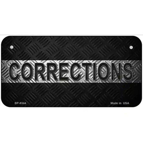 Corrections Metal Novelty License Plate 6" x 3" (BP)